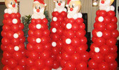 Композиция из воздушных шаров «Дед Мороз»
