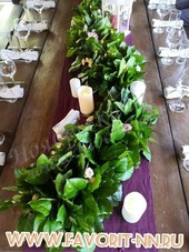 Оформление свадебного стола в стиле Greenery