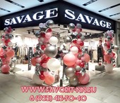 Оформление воздушными шарами магазина "SAVAGE"